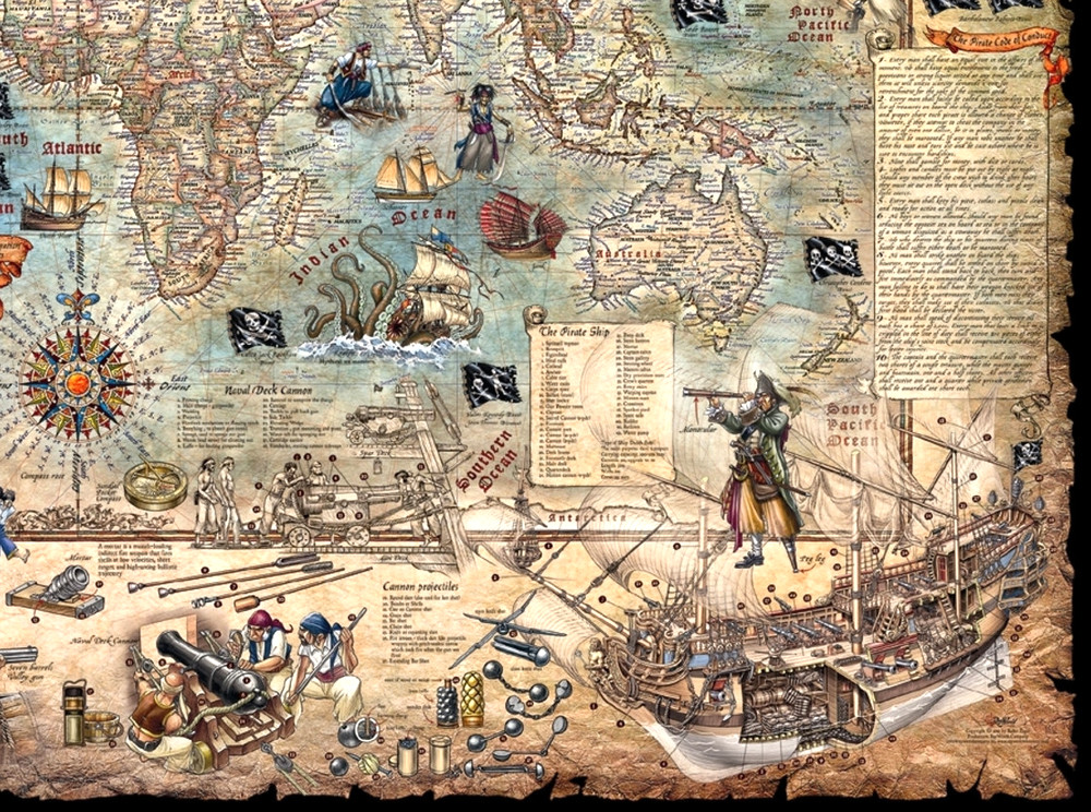 Mondo La Mappa Dei Pirati