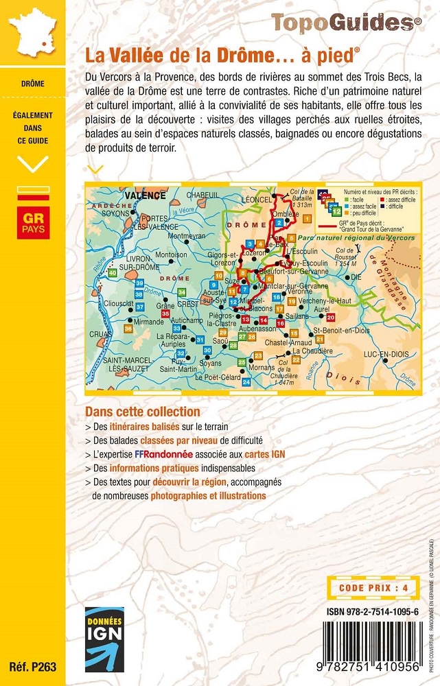 La Drôme à Pied 50 Promenades Randonnées