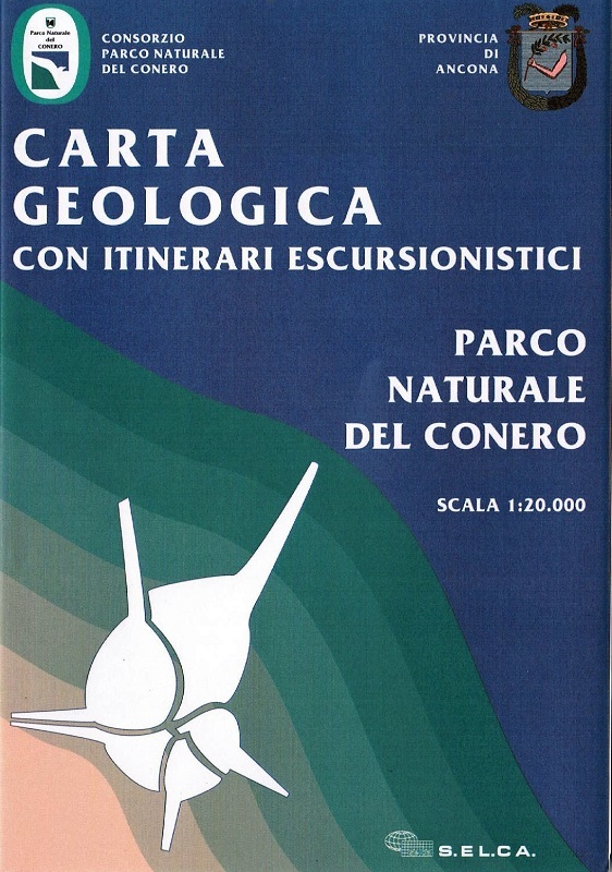 Parco naturale del Conero - Carta geologica con itinerari escursionistici