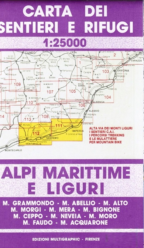 111/112 Alpi Marittime e Liguri da Menton a Diano Marina