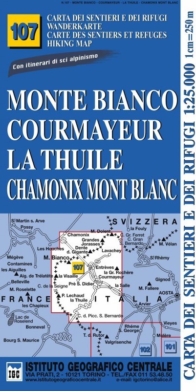IGC 107 Monte Bianco, Courmayeur, La Thuile, Chamonix, Mont Blanc 