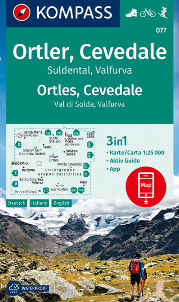 K077 Ortles, Cevedale, Val di Solda, Valfurva (set di 3 carte)
